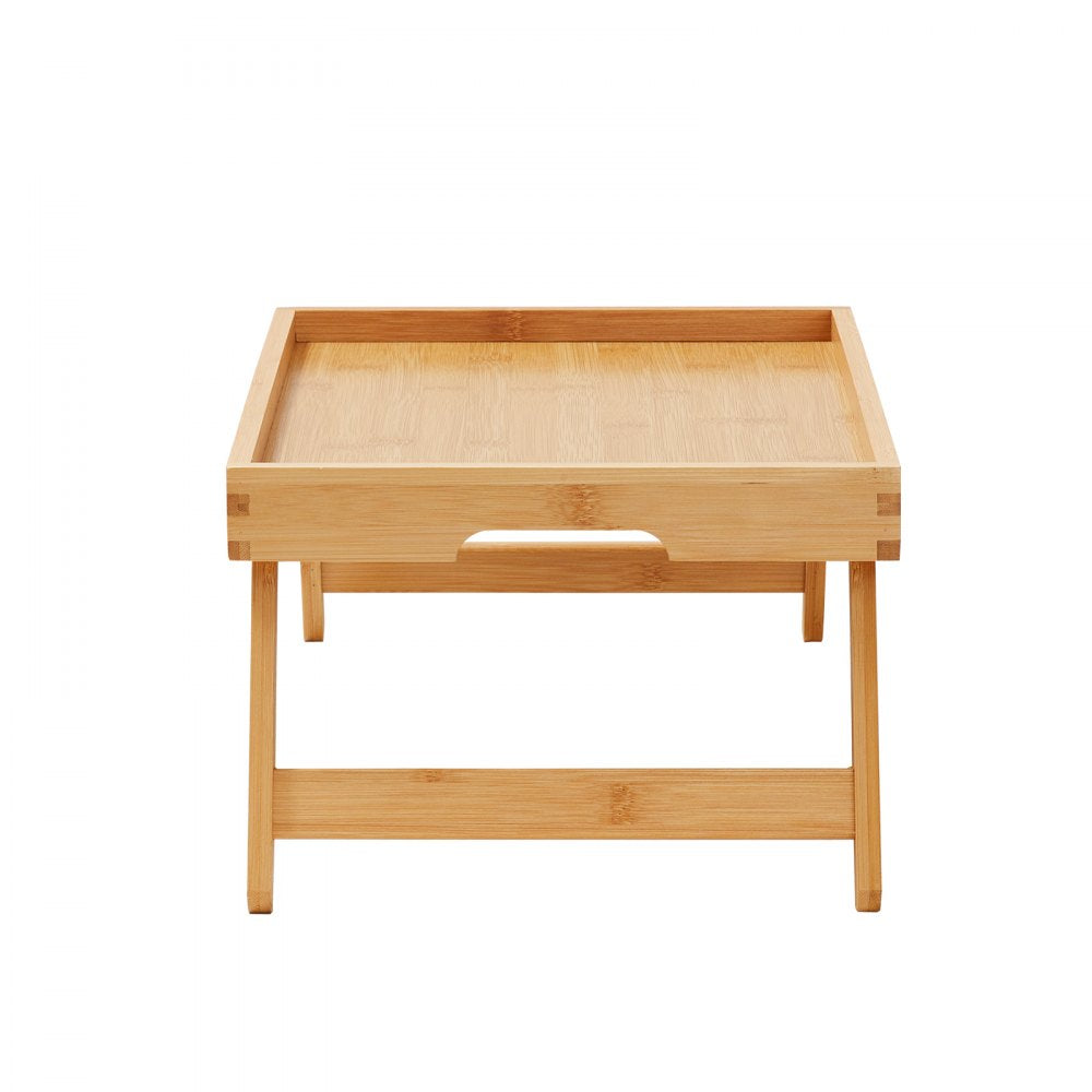 ZM-TP-SKU2 - VEVOR Bamboo Bed Tray Table with Lockable Legs and Device Holders