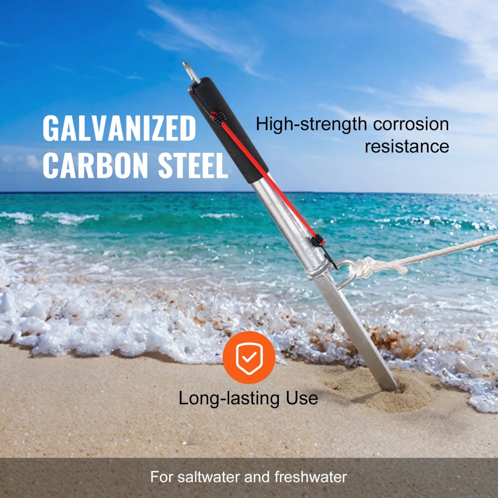 AN62-4.55 - Heavy-Duty Galvanized Boat Anchor with Integrated Slide Hammer