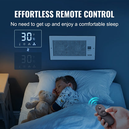 BT-DF0612RCA - 6" x 12" VEVOR Booster Fan with Adjustable Speed & Remote