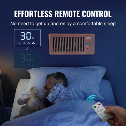 BT-DF0410RCA - 4"x10" Quiet Register Booster Fan with Adjustable Speed