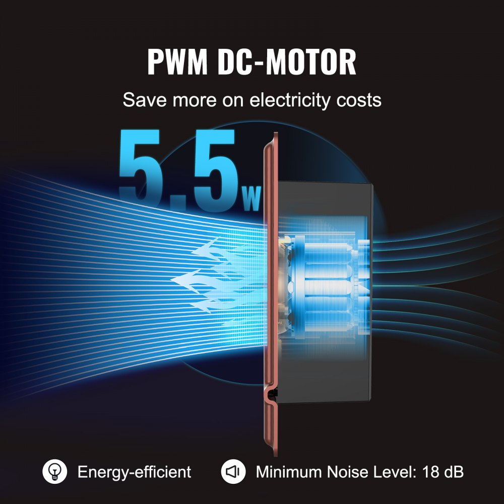 BT-DF0412RCB - 4" x 12" Quiet VEVOR Booster Fan for Airflow Improvement
