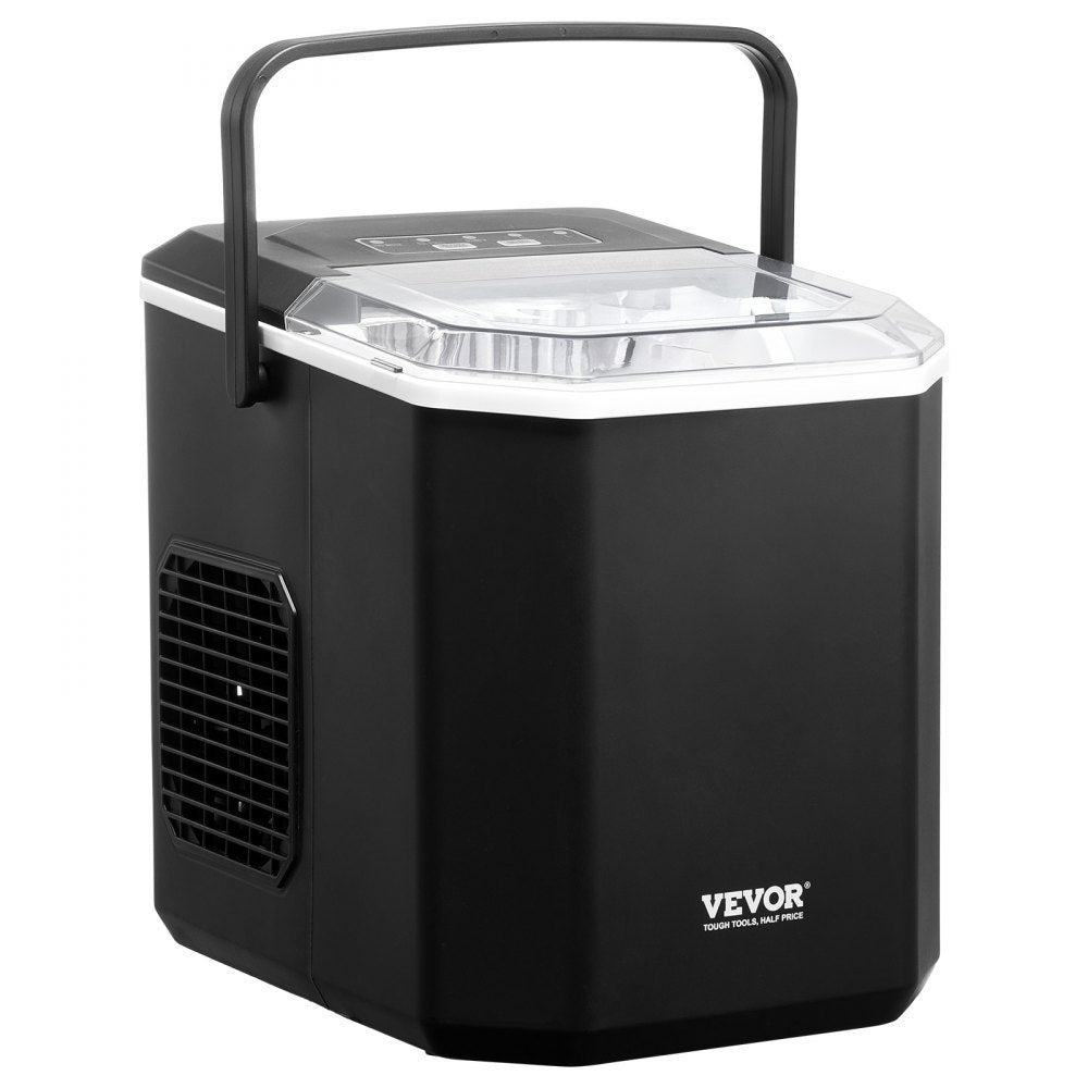 HZB-12/G - Portable Ice Maker Producing 26Lbs Daily, Self-Cleaning, Ideal for Parties