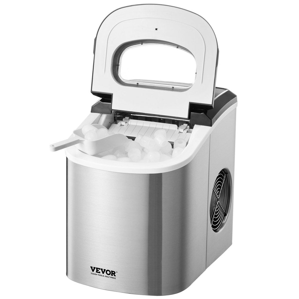 HZB-15SA - 33lbs/24h Portable Ice Maker with Self-Cleaning & Quick 6-Minute Cubes