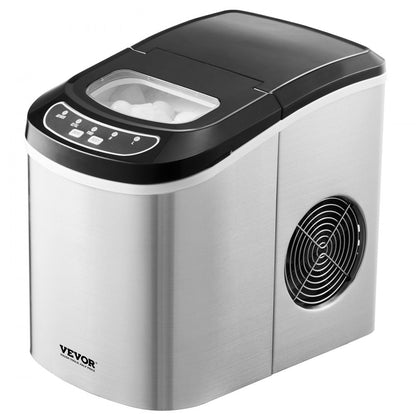 HZB-15SA - 33lbs/24h Portable Ice Maker with Self-Cleaning & Quick 6-Minute Cubes