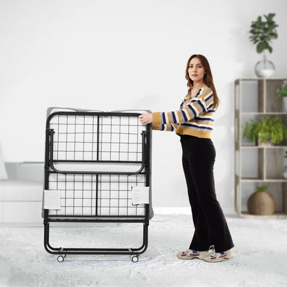 SDC-31-2 - 31"x75" Rollaway Bed with 5" Mattress & Wheels