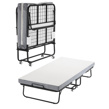 SDC-36-1 - Compact Foldable Rollaway Bed with 4" Foam Mattress, 450 lbs Capacity