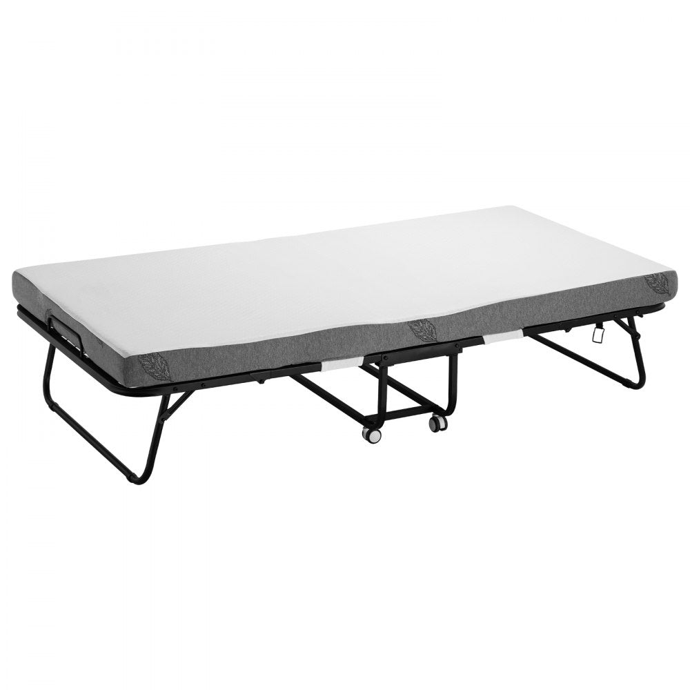 SDC-36-1 - Compact Foldable Rollaway Bed with 4" Foam Mattress, 450 lbs Capacity