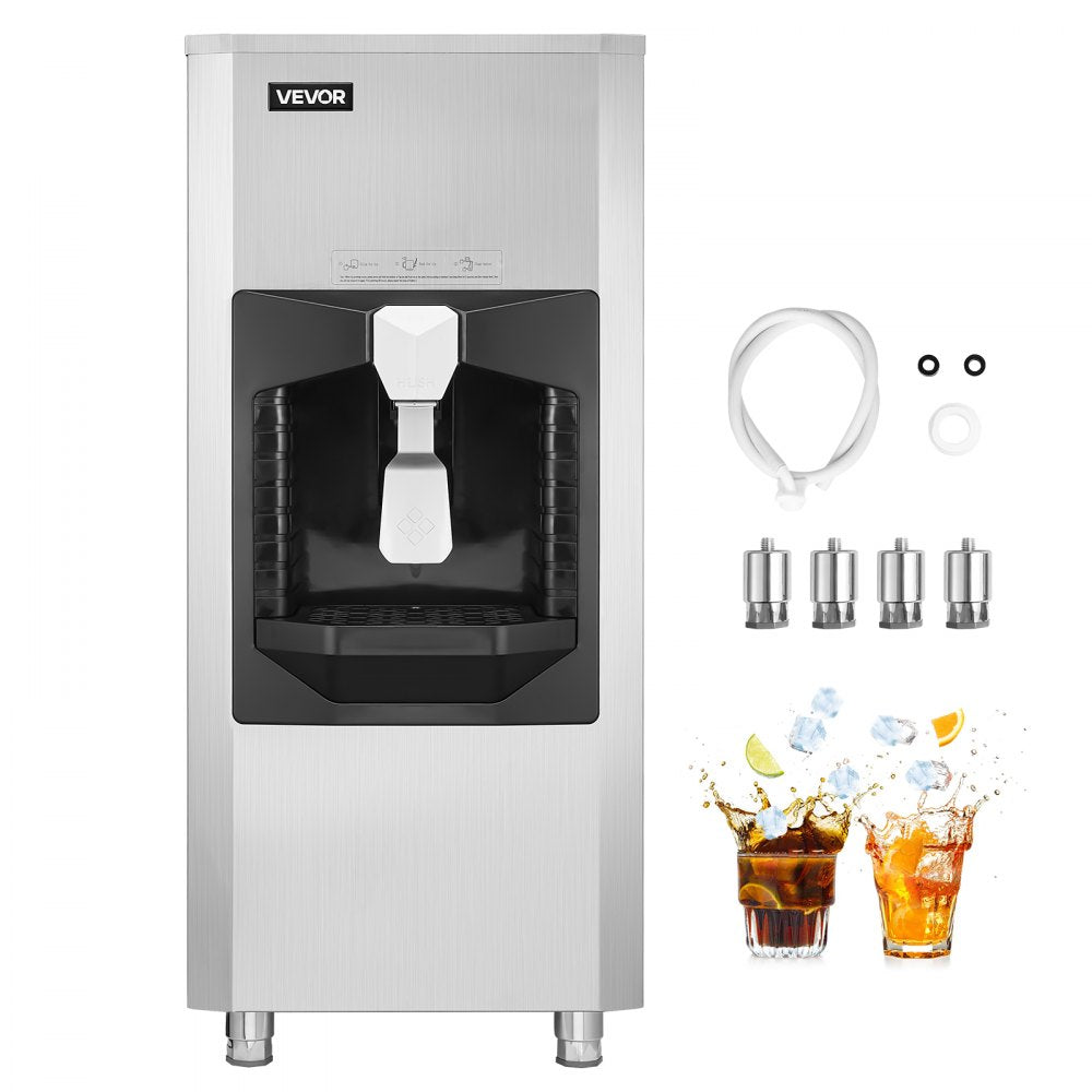 AB-130BLS - 180 Lbs Automatic Ice Dispenser with Crusher for Easy Use