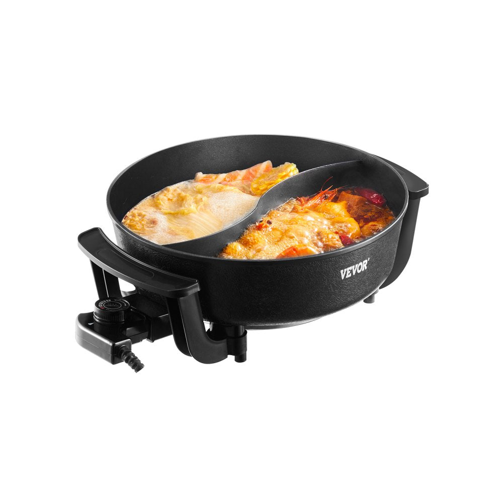 YS-808 - 5L Dual-Flavor Hot Pot for 6-10 People, Non-Stick Cooking