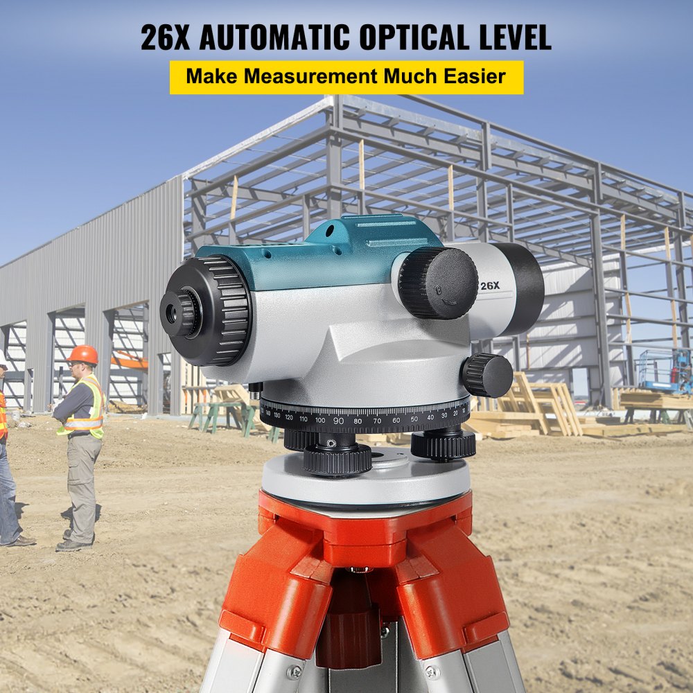 26X OPTICAL LEVEL - VEVOR Self-Leveling Optical Level with 40mm Aperture