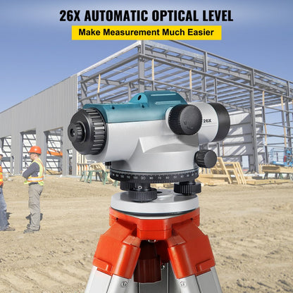 26X OPTICAL LEVEL - VEVOR Self-Leveling Optical Level with 40mm Aperture