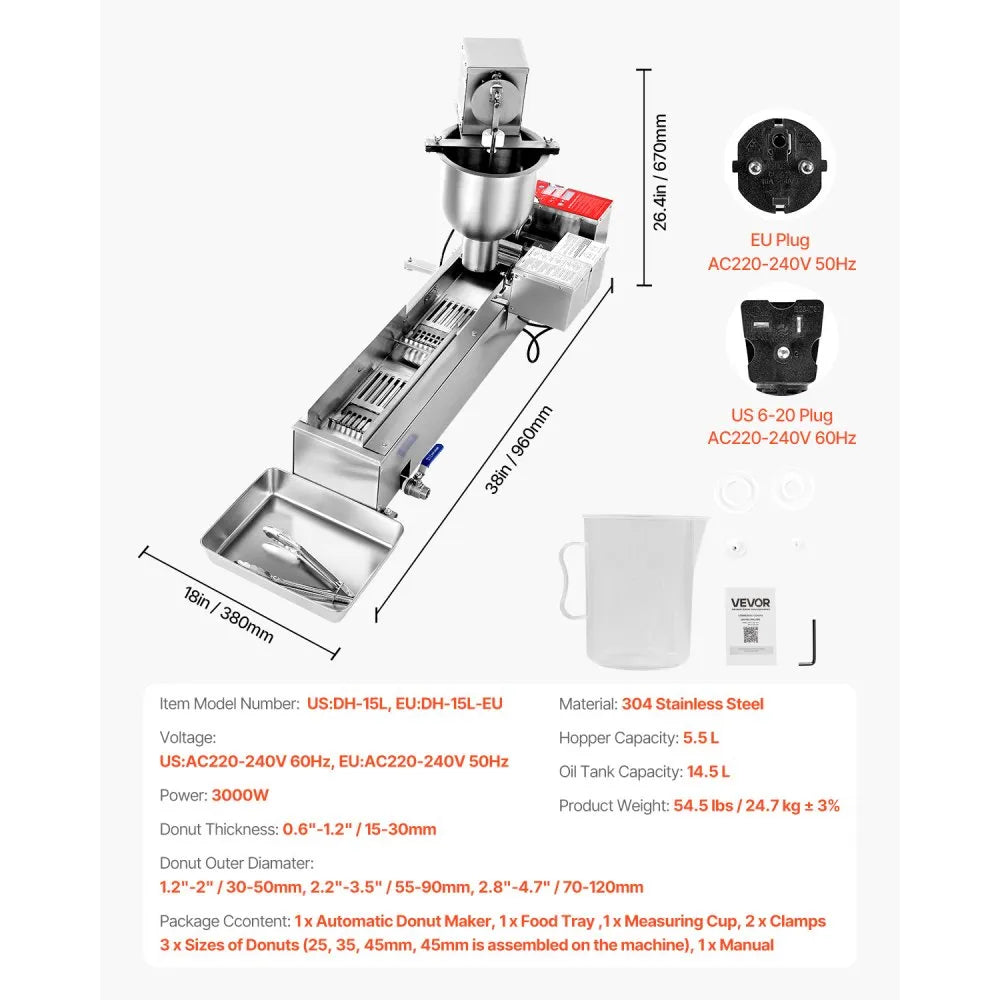US - Automated Donut Maker for Commercial Use, Consistent Production