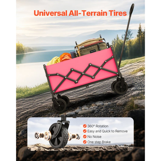 W21 - Heavy-Duty 225lbs Collapsible Garden Cart with 360° Tires