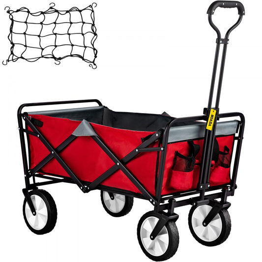 VV-FWC-RG - Heavy-Duty Folding Wagon Cart with 176 lbs Capacity