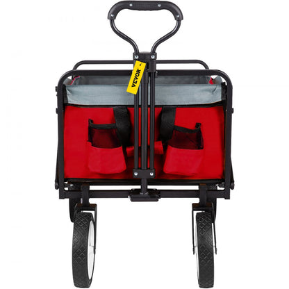 VV-FWC-RG - Heavy-Duty Folding Wagon Cart with 176 lbs Capacity