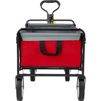 VV-FWC-RG - Heavy-Duty Folding Wagon Cart with 176 lbs Capacity