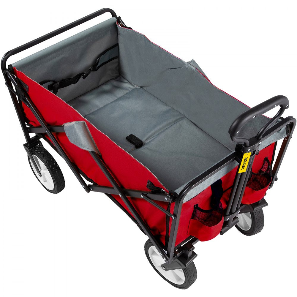 VV-FWC-RG - Heavy-Duty Folding Wagon Cart with 176 lbs Capacity