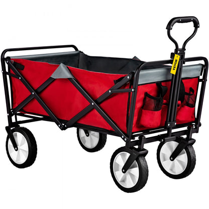 VV-FWC-RG - Heavy-Duty Folding Wagon Cart with 176 lbs Capacity
