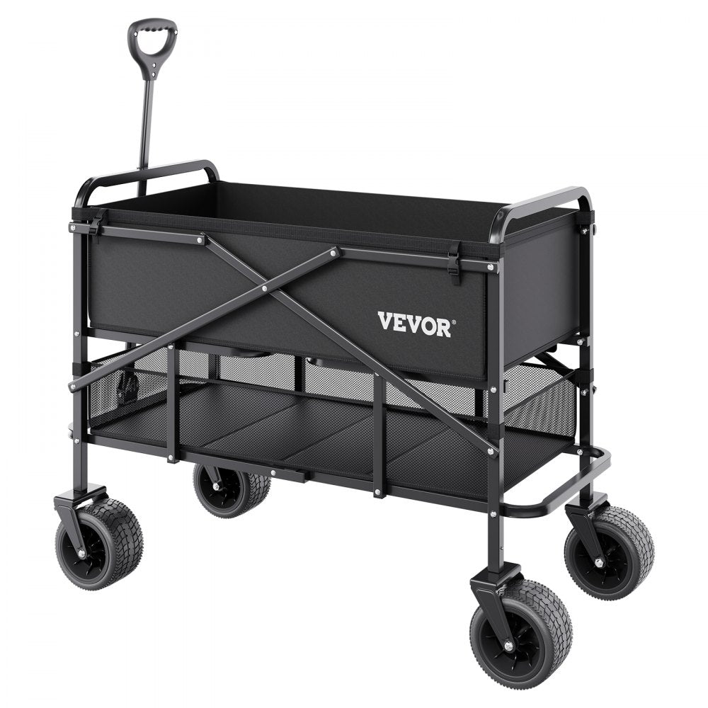 W26 - 450 lbs Heavy Duty Collapsible Garden Cart with 33.86x17.32 in Capacity