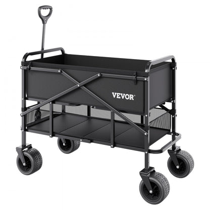 W26 - 450 lbs Heavy Duty Collapsible Garden Cart with 33.86x17.32 in Capacity