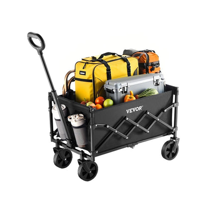 W21 - 225lbs Capacity Collapsible Wagon with 360° All-Terrain Wheels