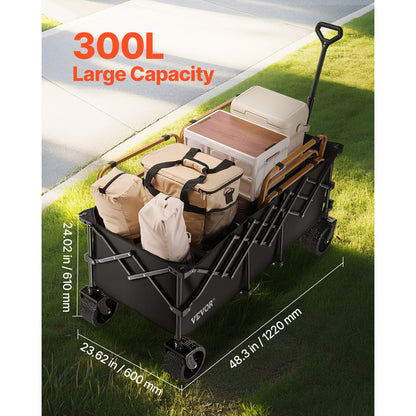 W25 - 450LB Heavy Duty Foldable Cart with 300L Capacity