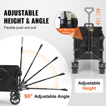 W9-1 - All-Terrain Folding Wagon, 265 lbs Capacity, Compact Design