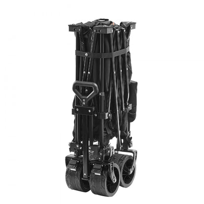 W12 - Heavy-Duty Foldable Double Layer Wagon with Side Pockets