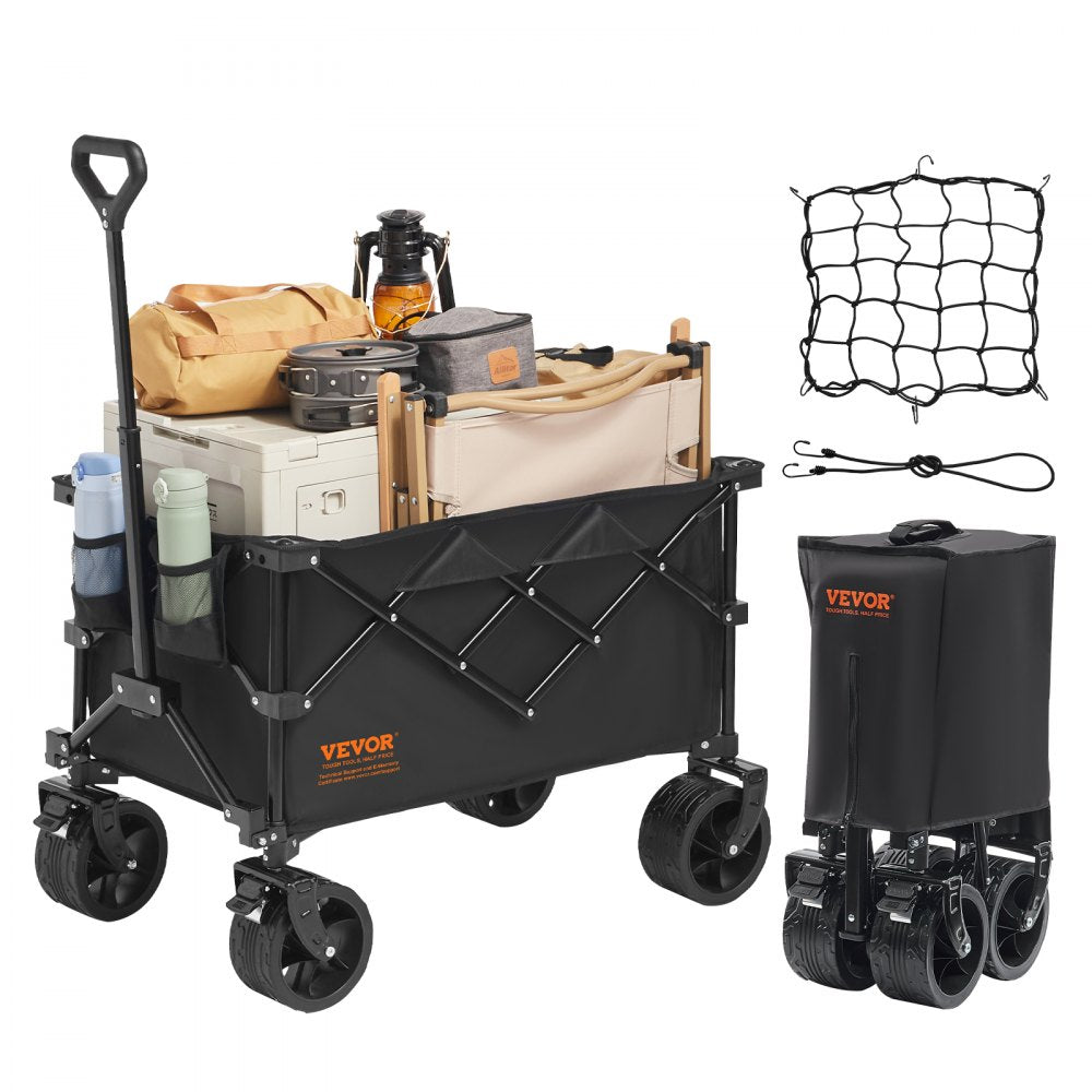 W9 - Durable Collapsible Wagon with Sturdy Wheels, 250 lbs Capacity