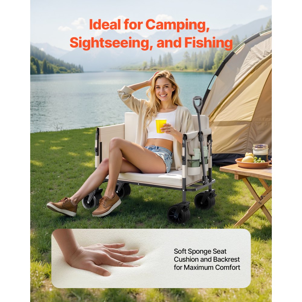 W27 - 450lb Capacity Foldable Wagon & Sofa with 220L Space