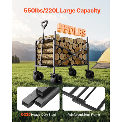 W27 - 450lb Capacity Foldable Wagon & Sofa with 220L Space