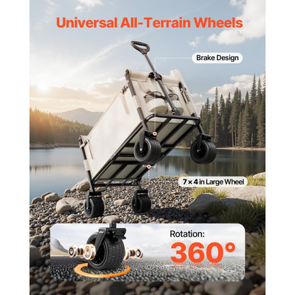 W27 - 450lb Capacity Foldable Wagon & Sofa with 220L Space