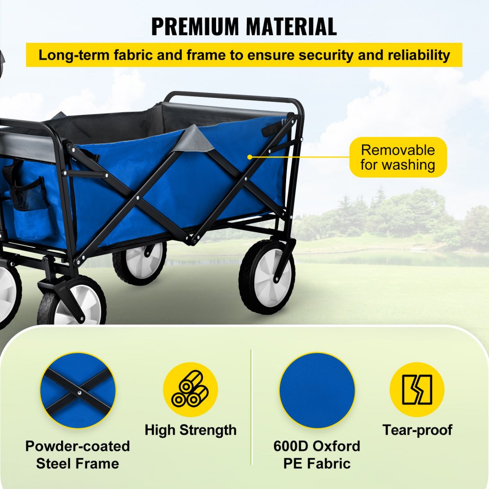 VV-FWC-BG - Heavy-Duty Collapsible Wagon Cart for Outdoor Adventures