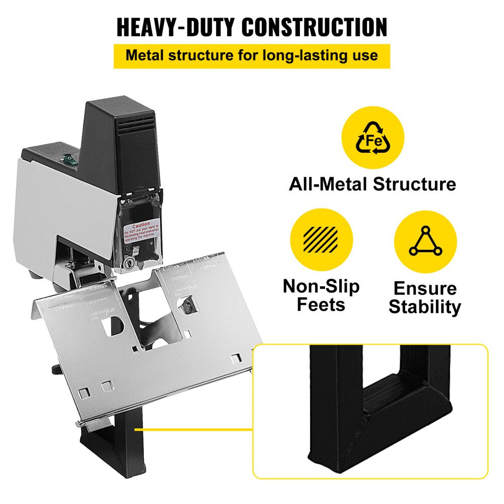 010268692897 - VEVOR Metal Electric Stapler, Binds 2-50 Sheets, 60 Nails/min