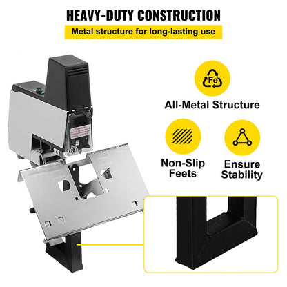 010268692897 - VEVOR Metal Electric Stapler, Binds 2-50 Sheets, 60 Nails/min