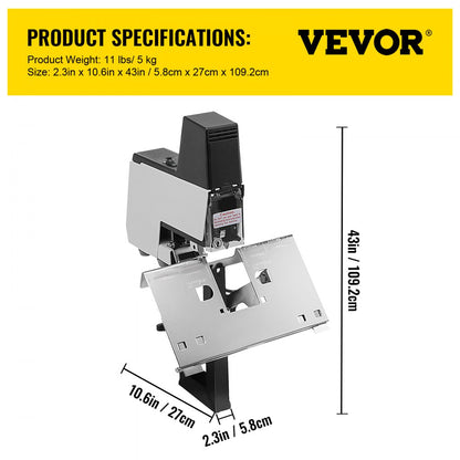 010268692897 - VEVOR Metal Electric Stapler, Binds 2-50 Sheets, 60 Nails/min