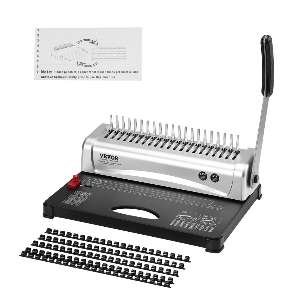STB12A - Heavy-Duty Comb Binding Machine for 450 Sheets