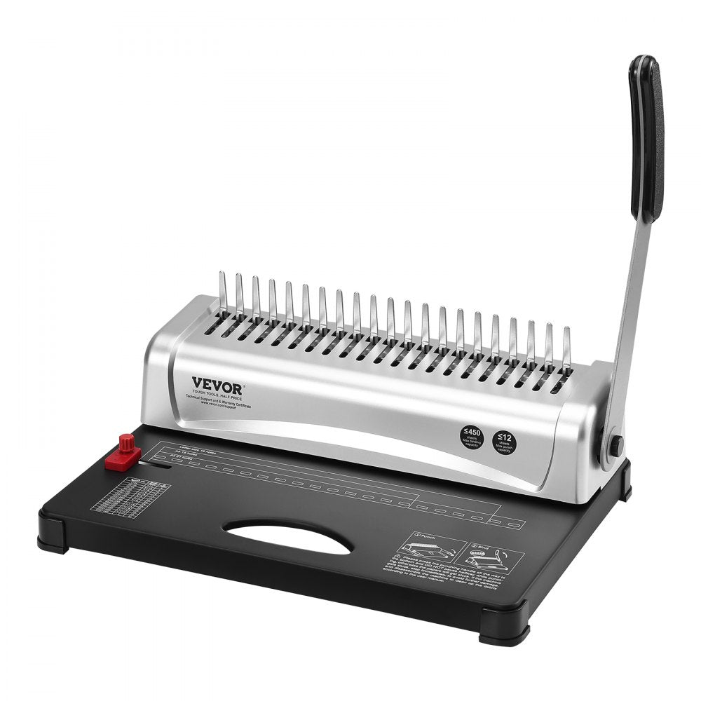 STB12A - Heavy-Duty Comb Binding Machine for 450 Sheets
