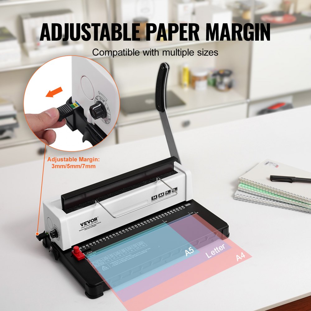 STD12A - VEVOR Binding Machine for 120 Sheets, A4 & A5 Sizes