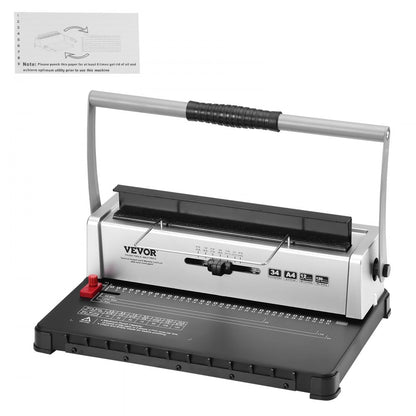STD12B - Manual Coil Binding Machine for DIY Booklets, 14.6x9.6 inches