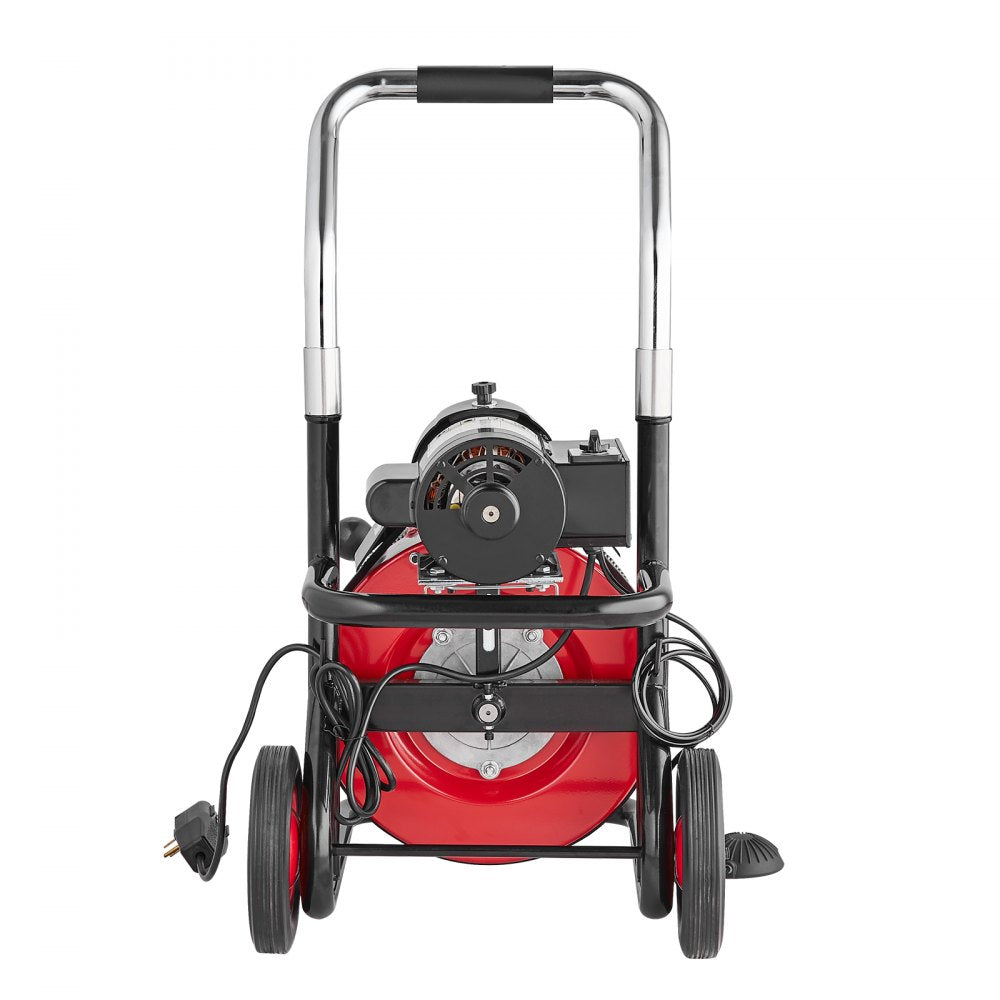 D1000 - 100FT Steel Drain Cleaner with 8 Cutters for Tough Clogs