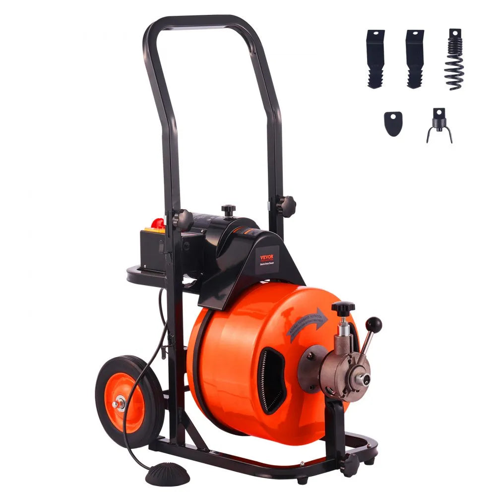 010521493044 - 75FT Drain Cleaning Machine with Flexible Auger
