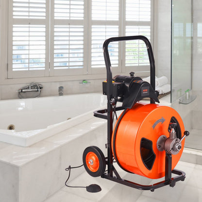010309633024 - 100FT Drain Cleaning Machine for Hassle-Free Plumbing Tasks