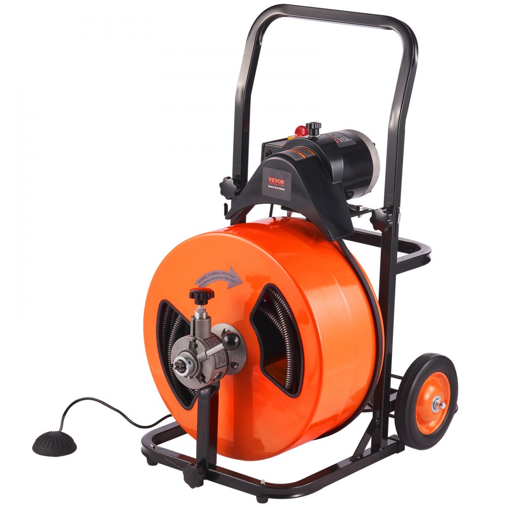 010309633024 - 100FT Drain Cleaning Machine for Hassle-Free Plumbing Tasks