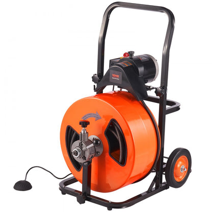 010309633024 - 100FT Drain Cleaning Machine for Hassle-Free Plumbing Tasks