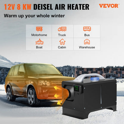 010445476412 - 12V Diesel Air Heater for Quick Frost-Free Vehicle Warm-Up