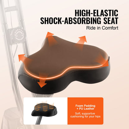 Y-B203 - Adjustable Folding Exercise Bike with Magnetic Resistance & Stability