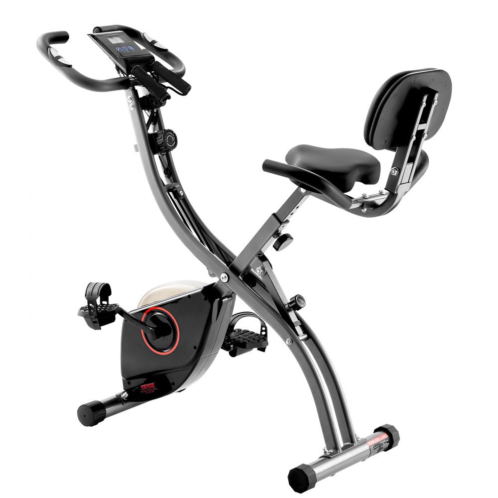 Y-B203 - Adjustable Folding Exercise Bike with Magnetic Resistance & Stability