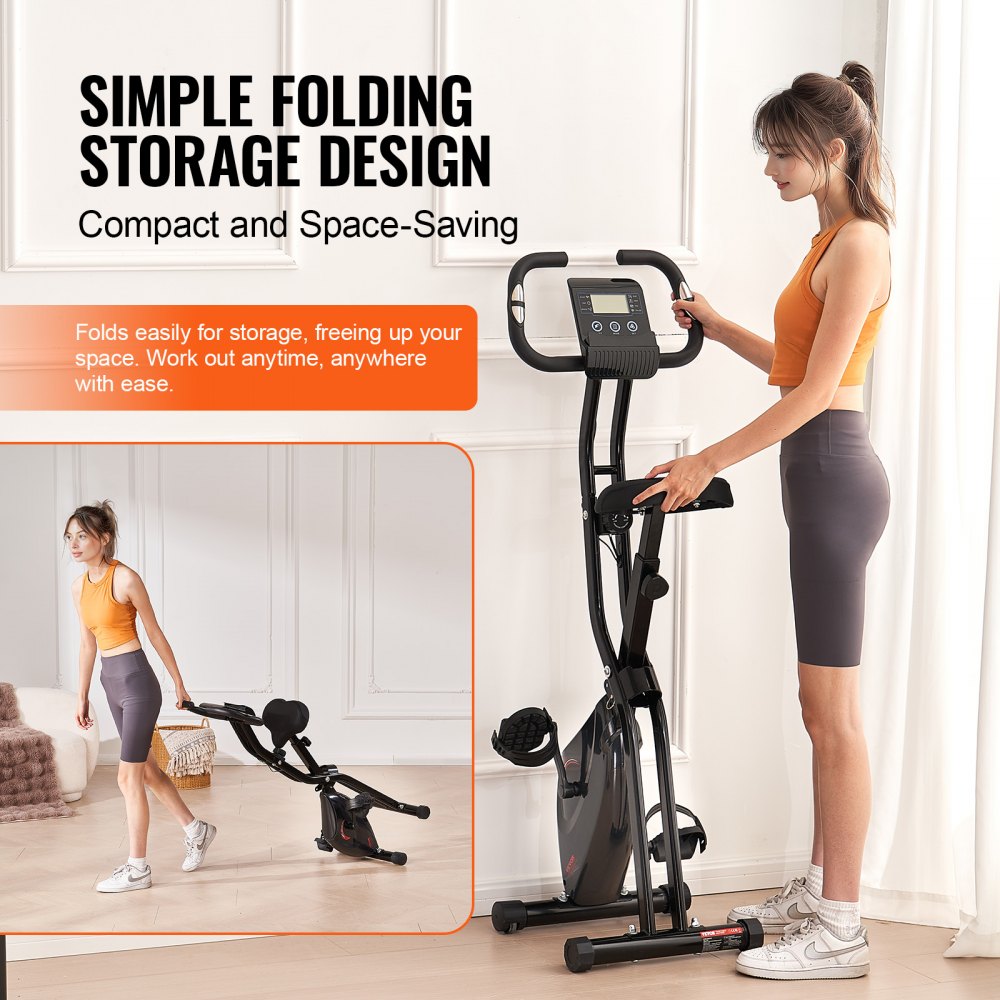 Y-B206 - 3-in-1 Folding Exercise Bike with Adjustable Resistance & Portability