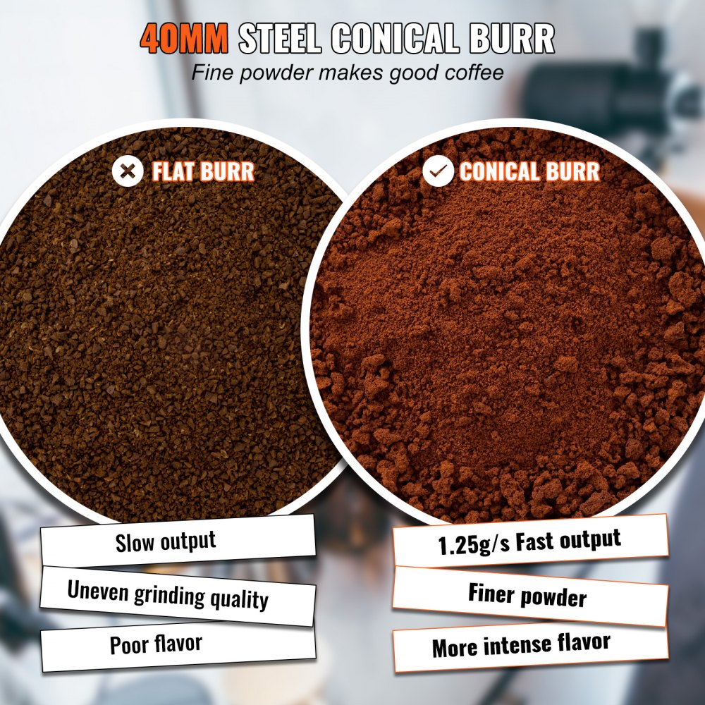 BD-CG011A - 38-Setting VEVOR Coffee Grinder for Drip and Espresso Use